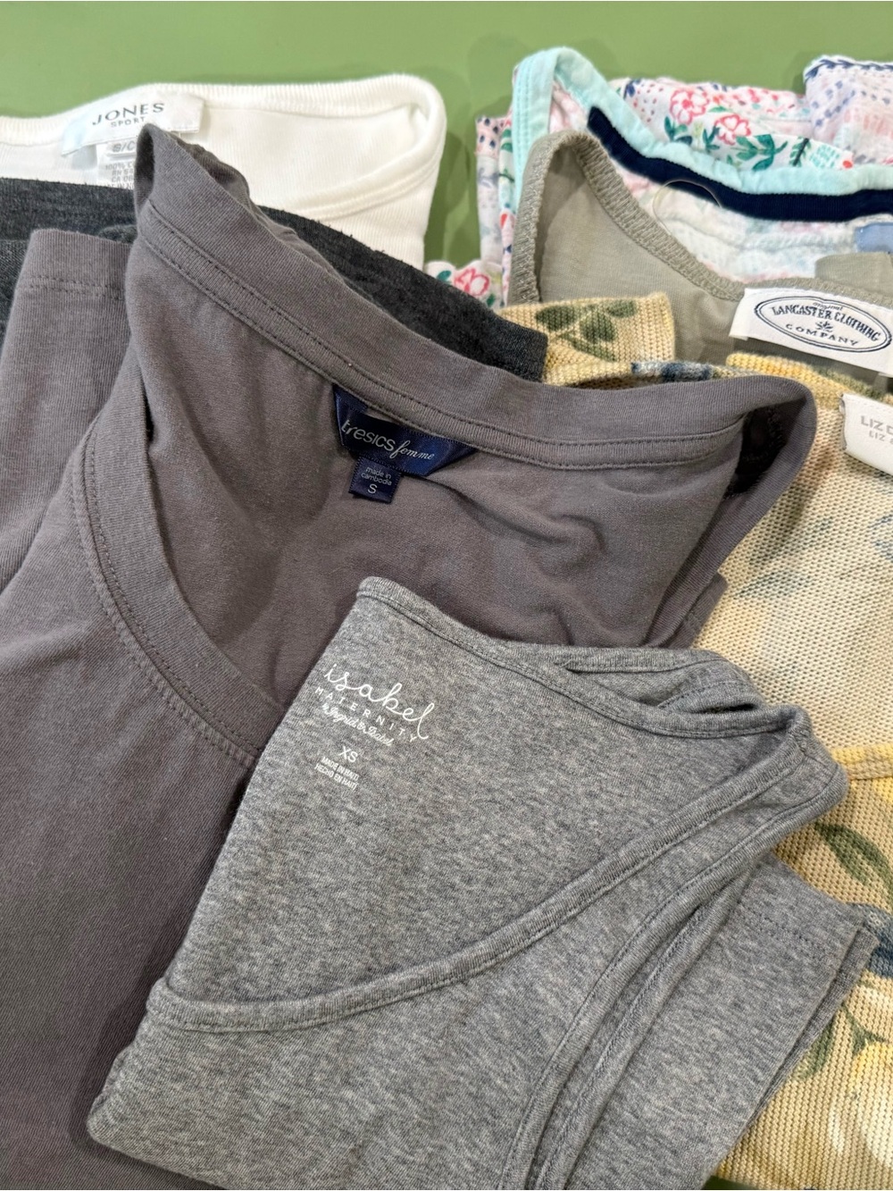 Multiples Short Sleeve Tee Bundle in Gray and Charcoal quantity 7
